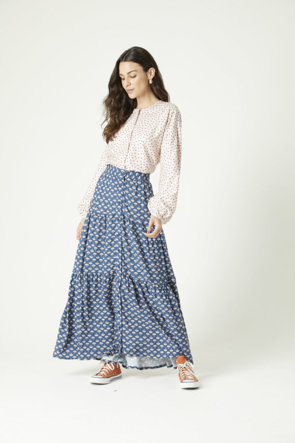 Saia Floral Leques